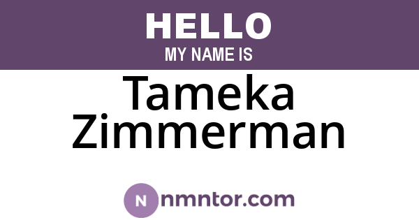 Tameka Zimmerman