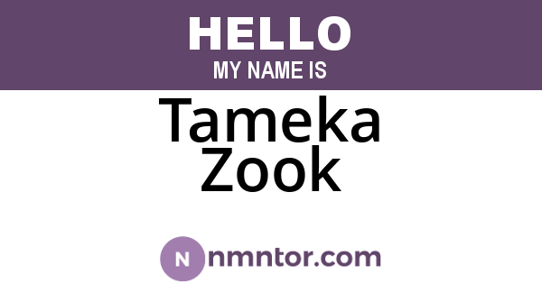 Tameka Zook