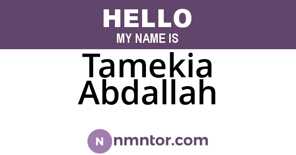 Tamekia Abdallah
