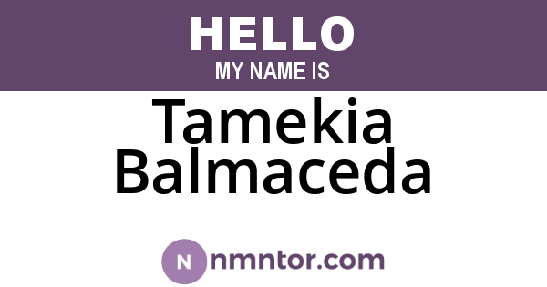 Tamekia Balmaceda
