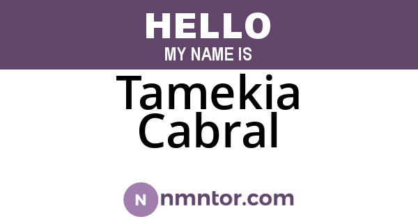 Tamekia Cabral