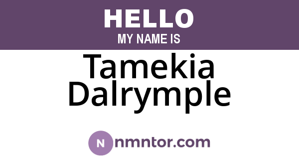 Tamekia Dalrymple