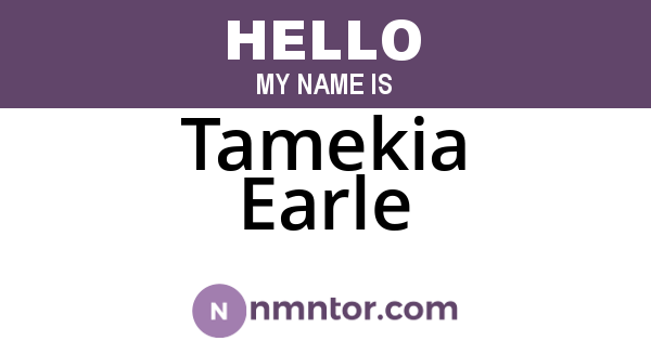 Tamekia Earle