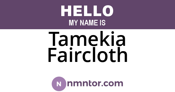 Tamekia Faircloth