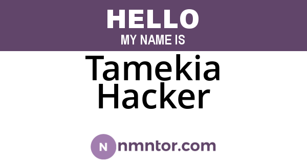 Tamekia Hacker