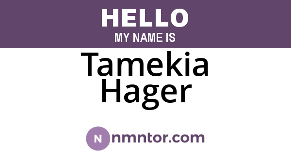 Tamekia Hager