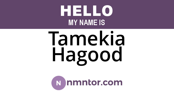 Tamekia Hagood