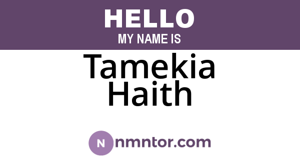 Tamekia Haith