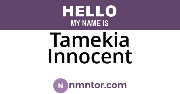 Tamekia Innocent