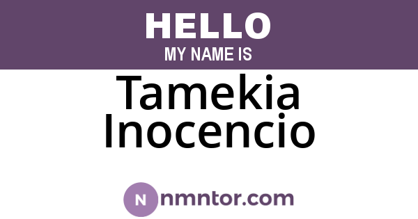 Tamekia Inocencio