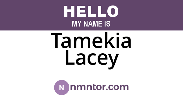 Tamekia Lacey