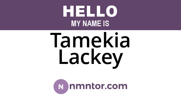 Tamekia Lackey
