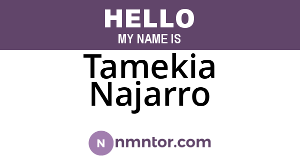 Tamekia Najarro