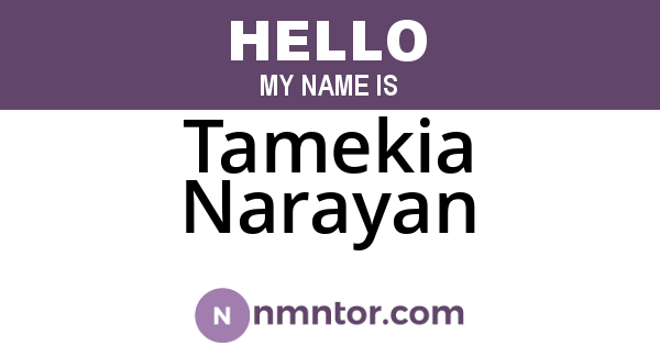 Tamekia Narayan