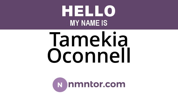 Tamekia Oconnell