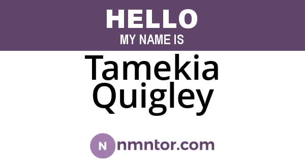 Tamekia Quigley