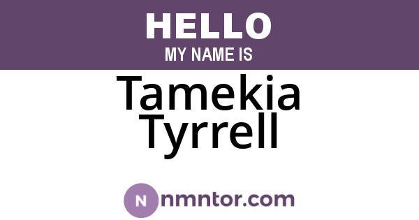 Tamekia Tyrrell