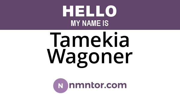 Tamekia Wagoner