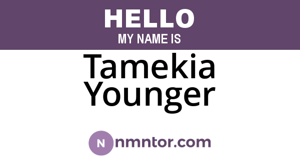 Tamekia Younger