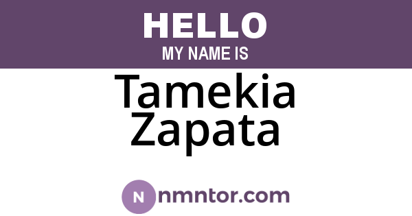 Tamekia Zapata