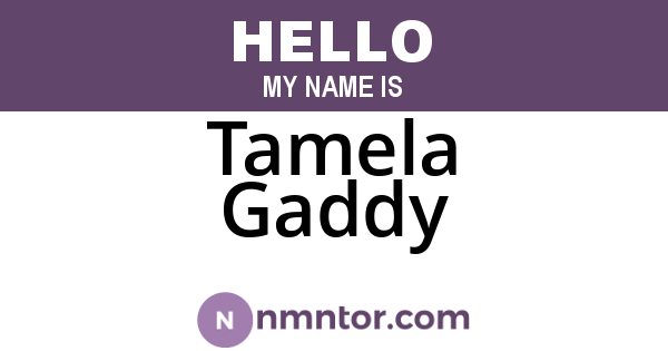 Tamela Gaddy