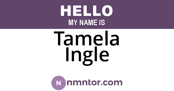 Tamela Ingle