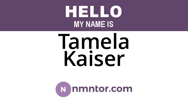 Tamela Kaiser