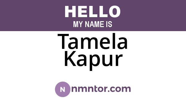 Tamela Kapur