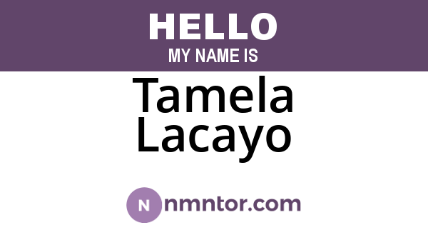 Tamela Lacayo