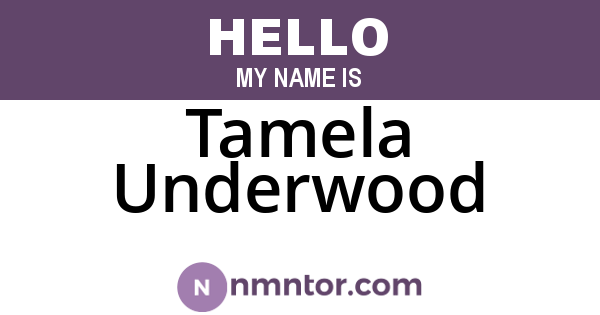 Tamela Underwood