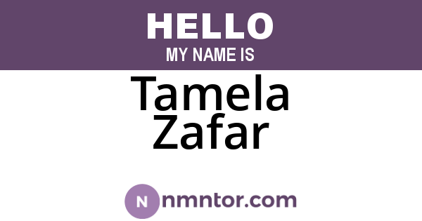 Tamela Zafar