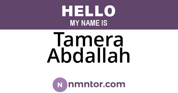 Tamera Abdallah