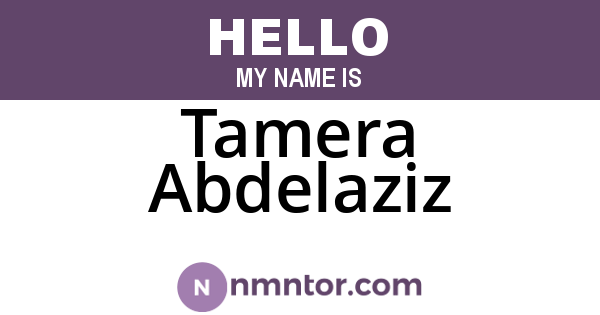 Tamera Abdelaziz