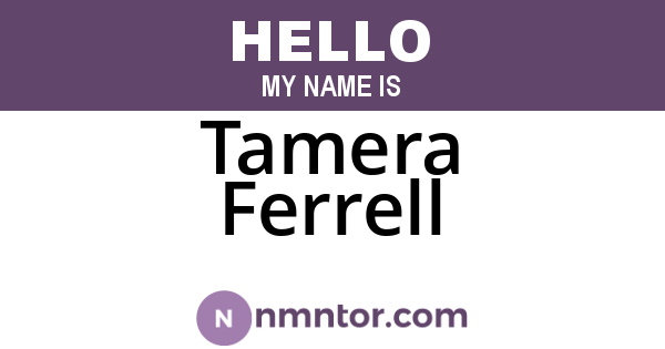 Tamera Ferrell
