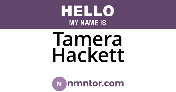 Tamera Hackett