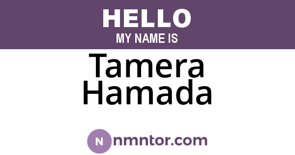 Tamera Hamada