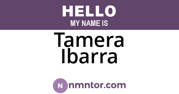 Tamera Ibarra