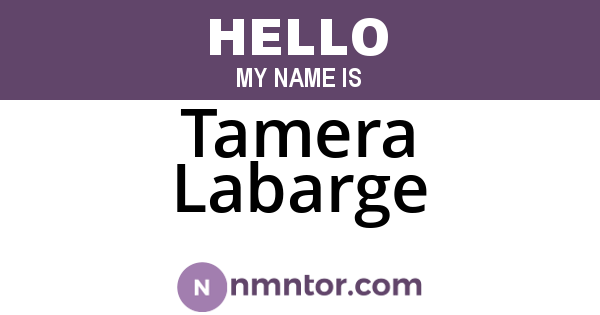 Tamera Labarge