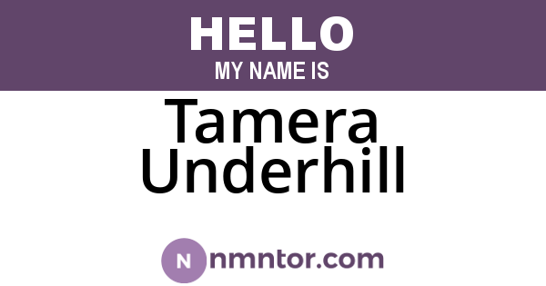 Tamera Underhill