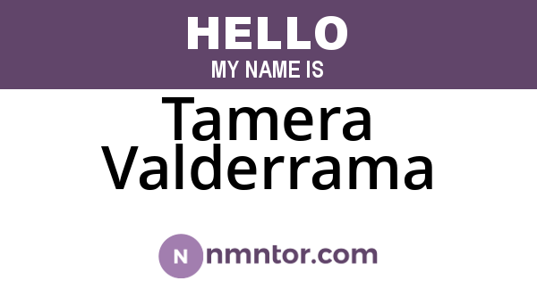 Tamera Valderrama