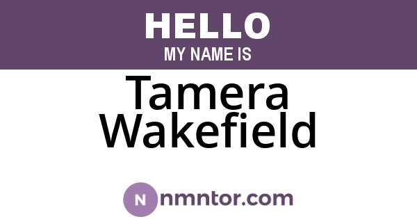 Tamera Wakefield