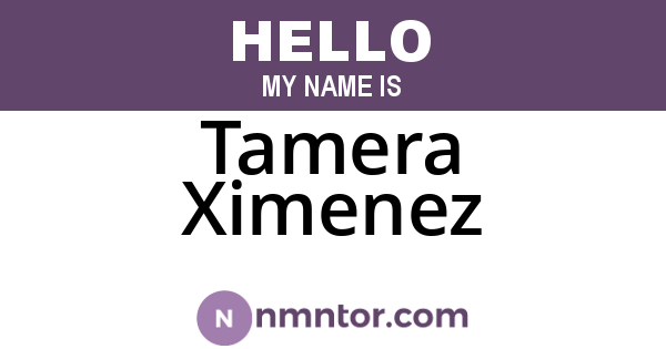 Tamera Ximenez