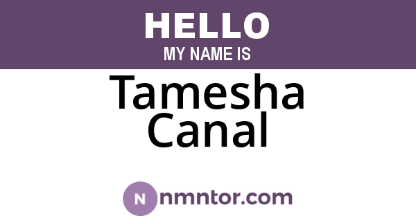 Tamesha Canal