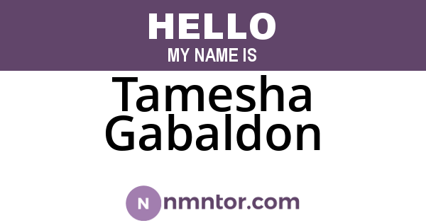 Tamesha Gabaldon