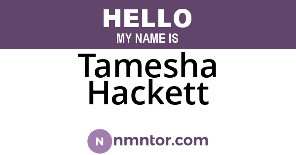 Tamesha Hackett