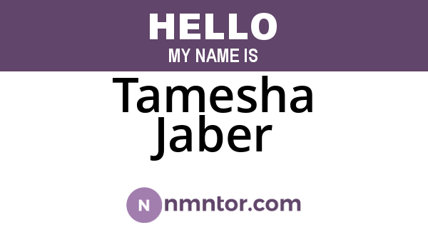 Tamesha Jaber
