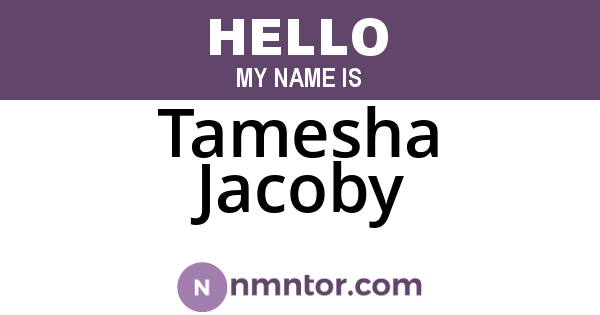 Tamesha Jacoby