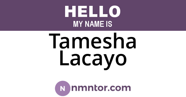 Tamesha Lacayo