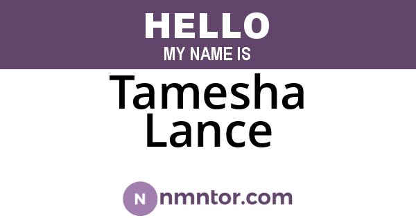 Tamesha Lance