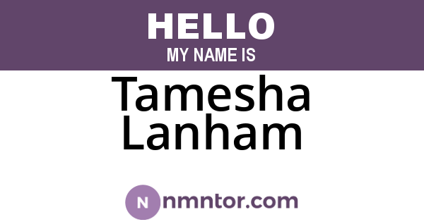 Tamesha Lanham